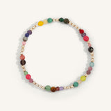 Mixed Gemstone & Sterling Silver Journey Bead Bracelet - 3MM