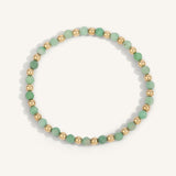 Emerald & 14kt Gold Filled Harmony Gemstone Bead Bracelet - 4MM