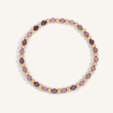 Ruby & 14kt Gold Filled Harmony Gemstone Bead Bracelet - 4MM