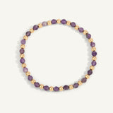Amethyst & 14kt Gold Filled Harmony Gemstone Bead Bracelet - 4MM