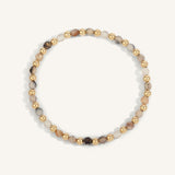 Fire Agate & 14kt Gold Filled Harmony Gemstone Bead Bracelet - 4MM