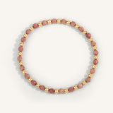 Rhodonite & 14kt Gold Filled Harmony Gemstone Bead Bracelet - 4MM