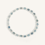 Aquamarine & Sterling Silver Harmony Gemstone Bead Bracelet - 4MM