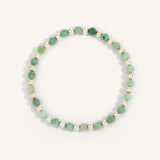 Emerald & Sterling Silver Harmony Gemstone Bead Bracelet - 4MM