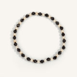 Black Spinel & Sterling Silver Harmony Gemstone Bead Bracelet - 4MM