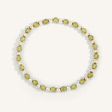 Peridot & Sterling Silver Harmony Gemstone Bead Bracelet - 4MM