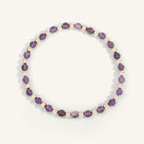 Amethyst & Sterling Silver Harmony Gemstone Bead Bracelet - 4MM