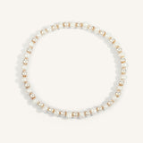 Pearl & Sterling Silver Harmony Gemstone Bead Bracelet - 4MM
