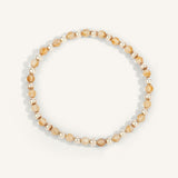 Citrine & Sterling Silver Harmony Gemstone Bead Bracelet - 4MM