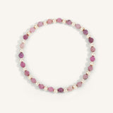 Ruby & Sterling Silver Harmony Gemstone Bead Bracelet - 4MM