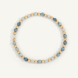 Aquamarine & 14kt Gold Filled Harmony Gemstone Bead Bracelet - 4MM