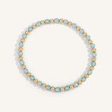 Blue Topaz & 14kt Gold Filled Harmony Gemstone Bead Bracelet - 4MM
