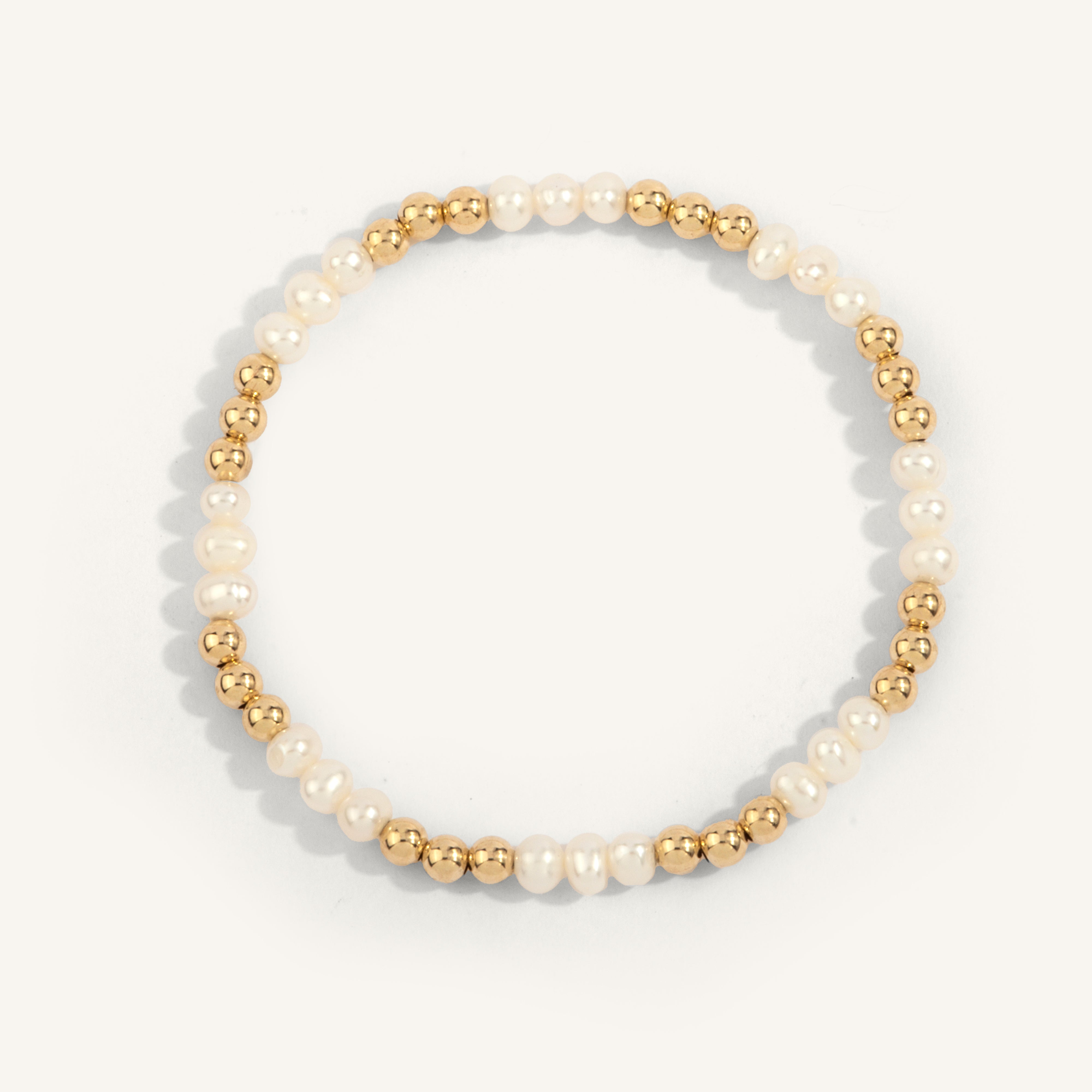 Pearl & 14kt Gold Filled Shine Bright Remix Bead Bracelet - 4MM