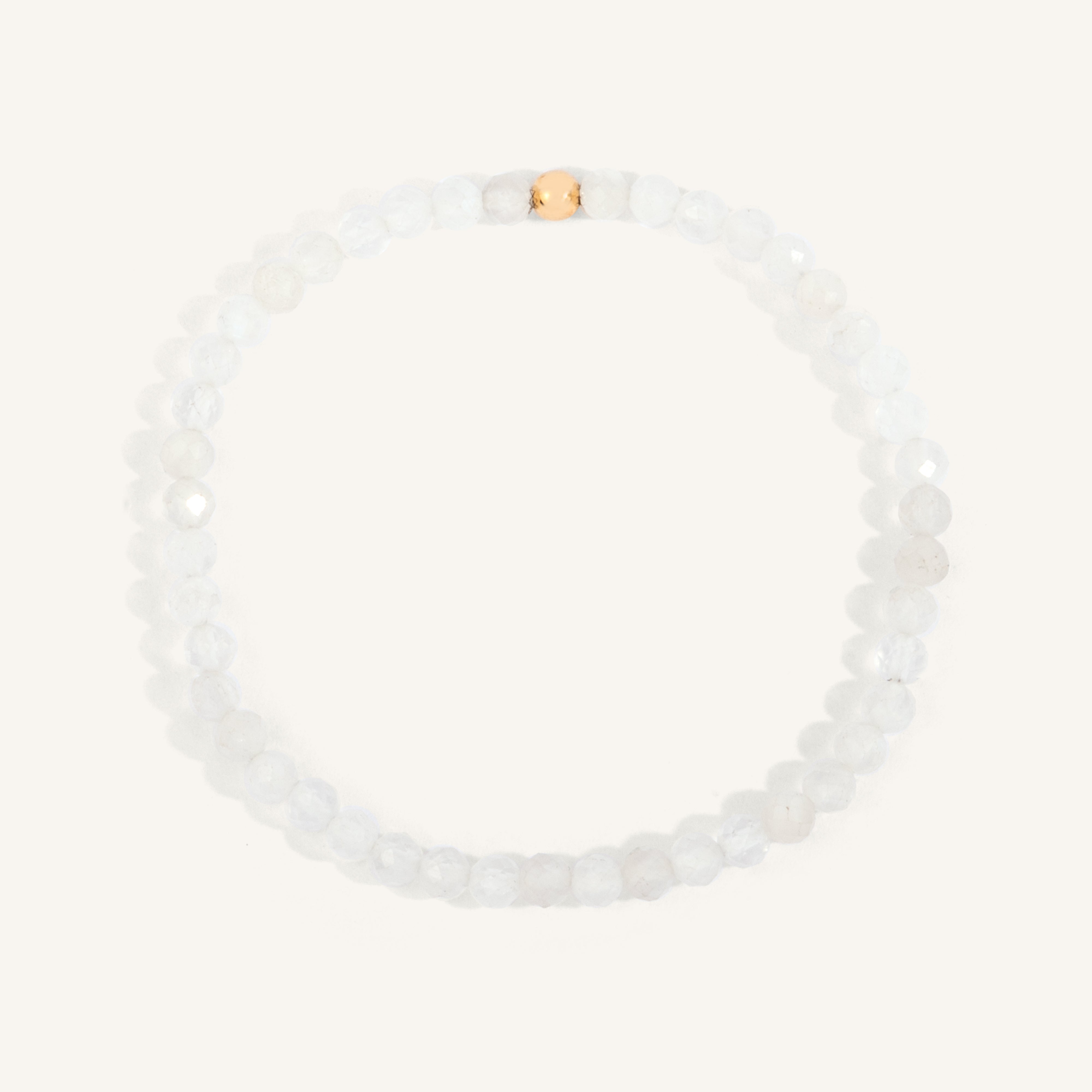 Moonstone Gemstone Bead Bracelet - 4MM