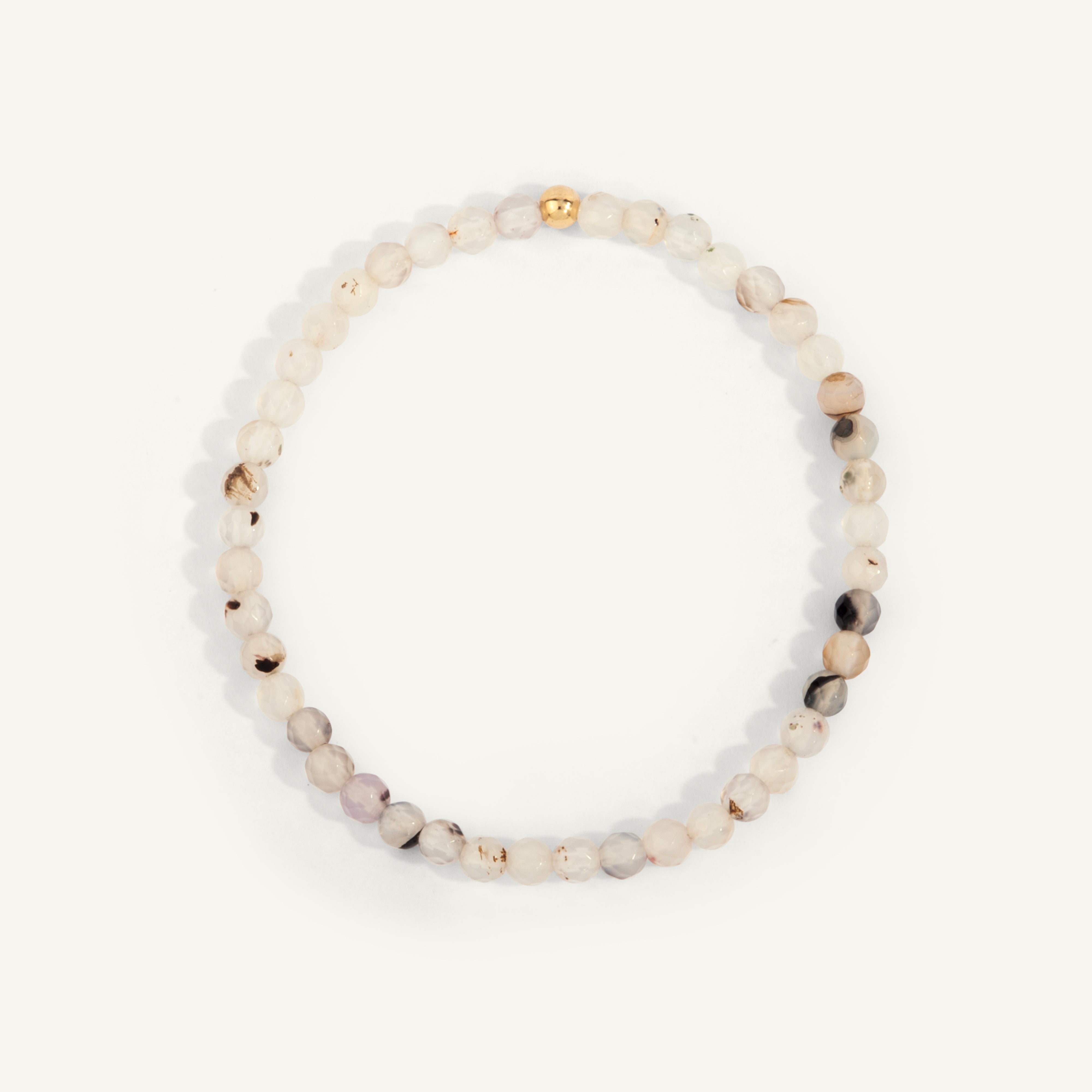 Fire Agate Gemstone Bead Bracelet - 4MM