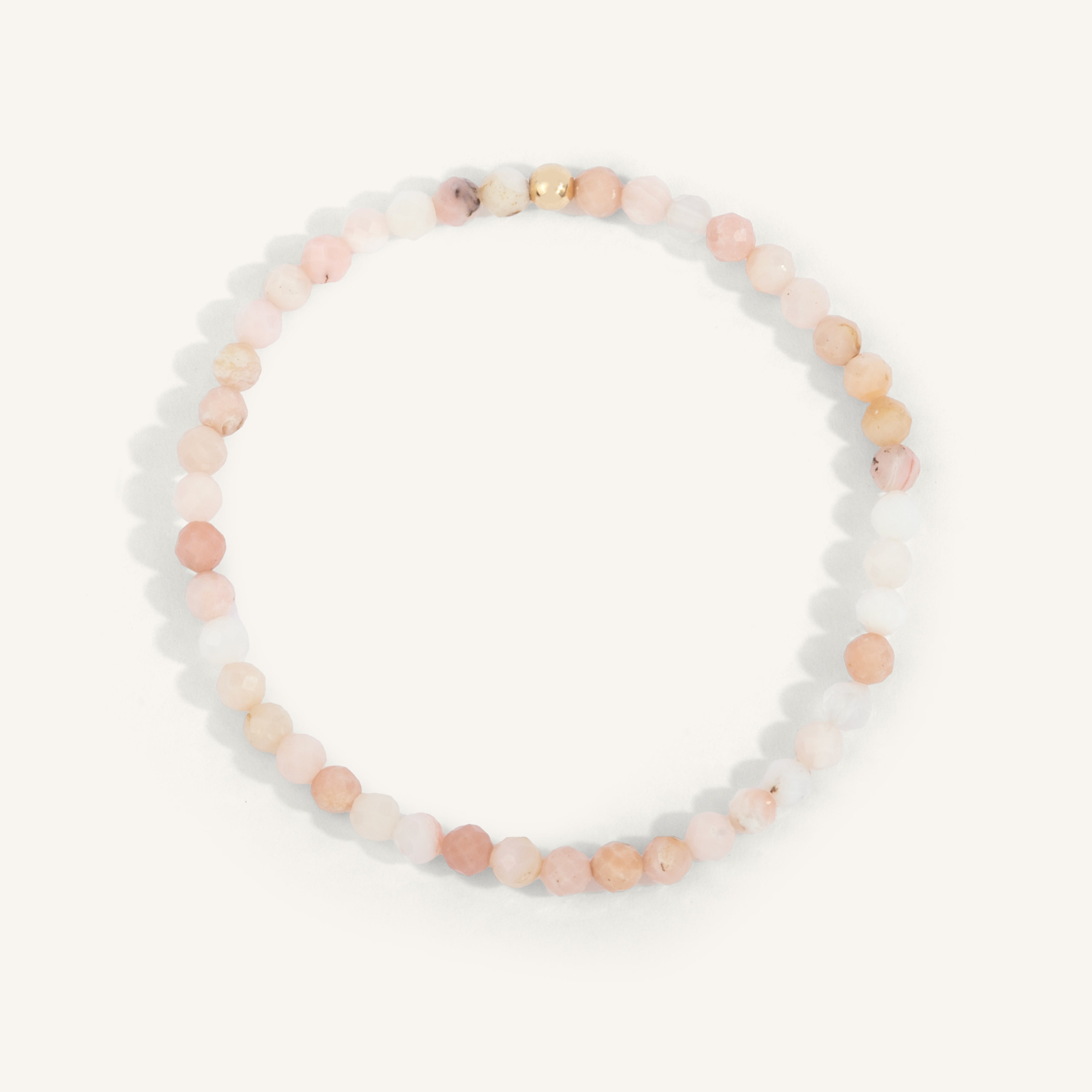 Pink Opal Gemstone Bead Bracelet - 4MM