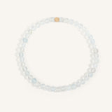 White Topaz Gemstone Bead Bracelet - 4MM