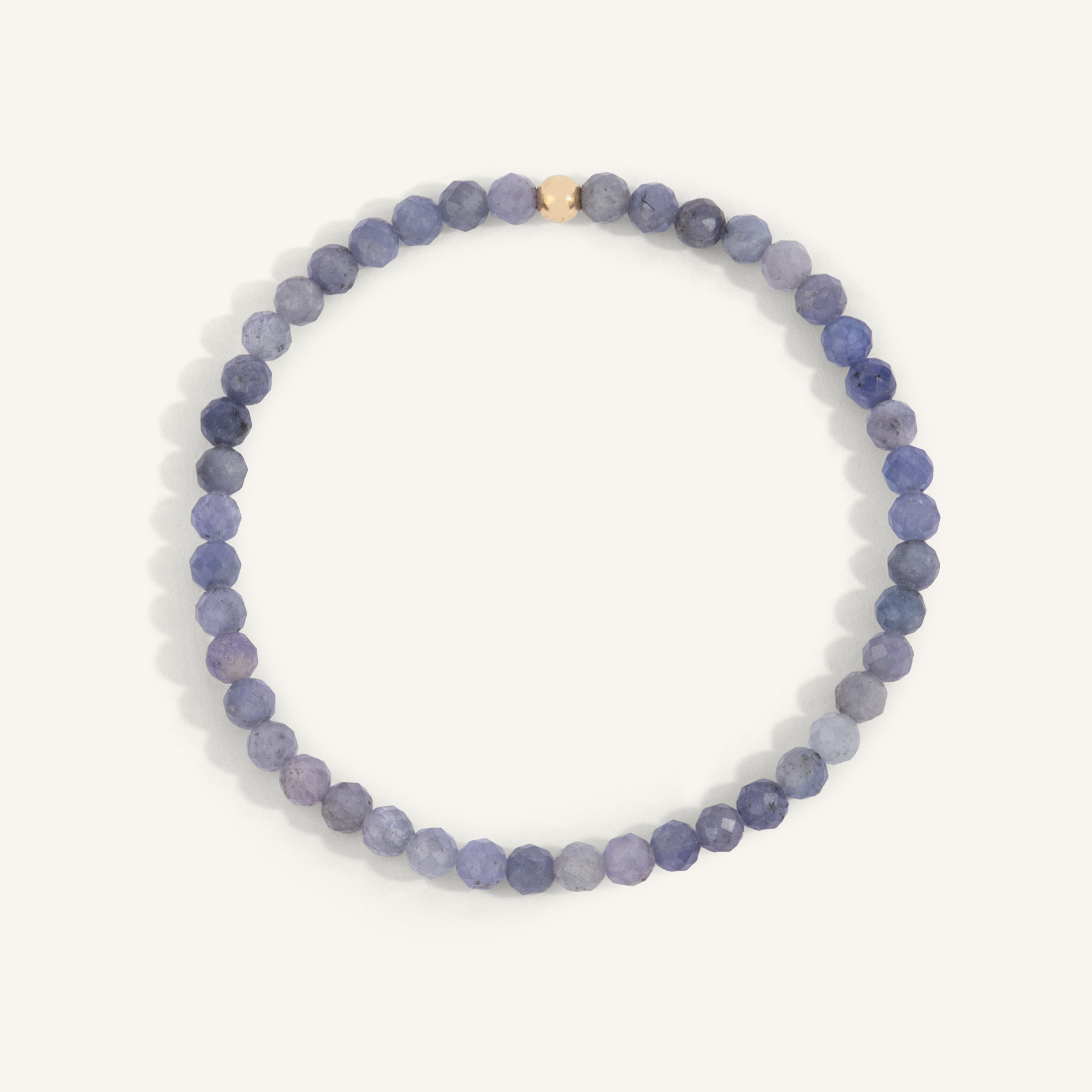 Tanzanite Gemstone Bead Bracelet - 4MM