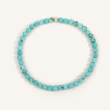 Blue Howlite Gemstone Bead Bracelet - 4MM