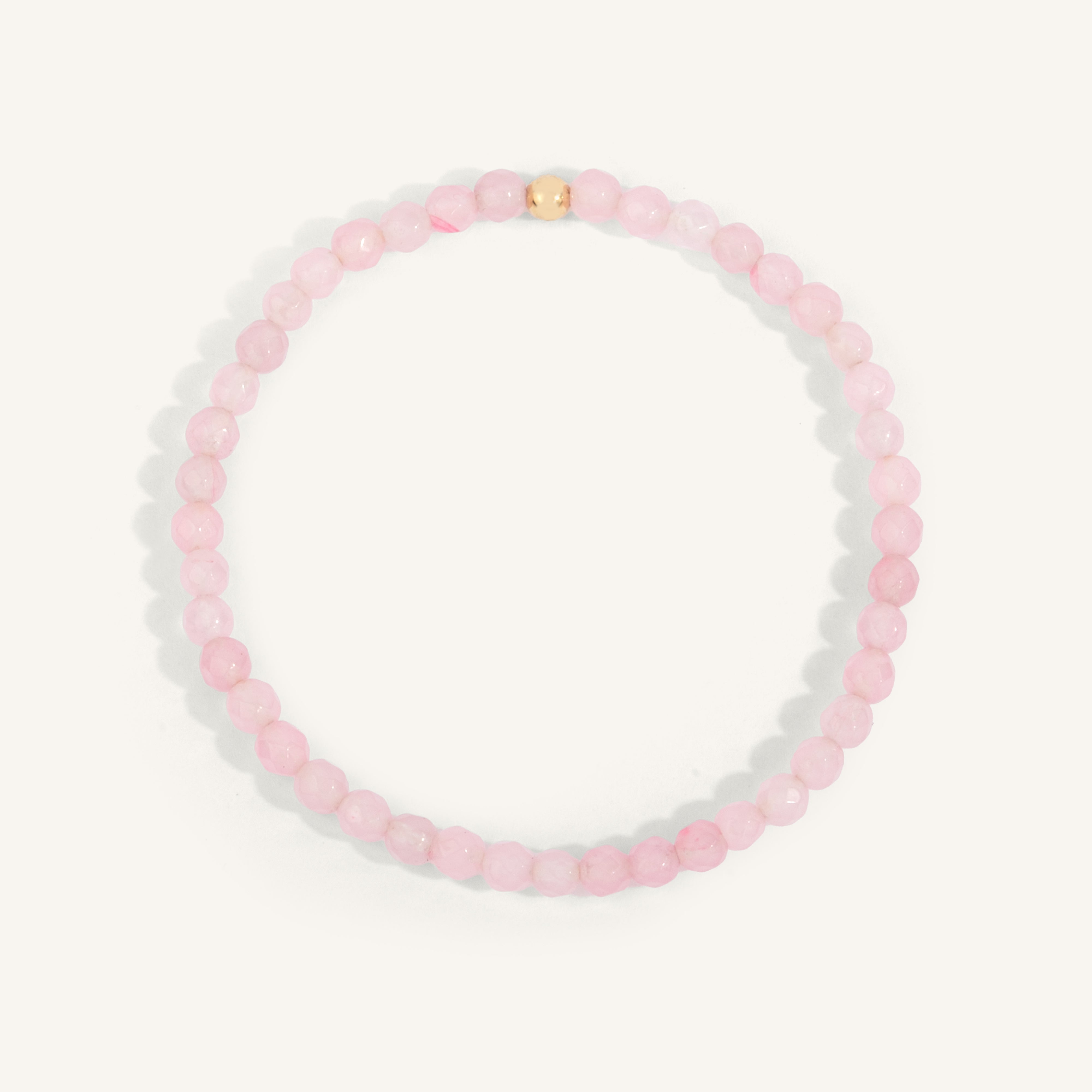 Rose Quartz Gemstone Bead Bracelet - 4MM