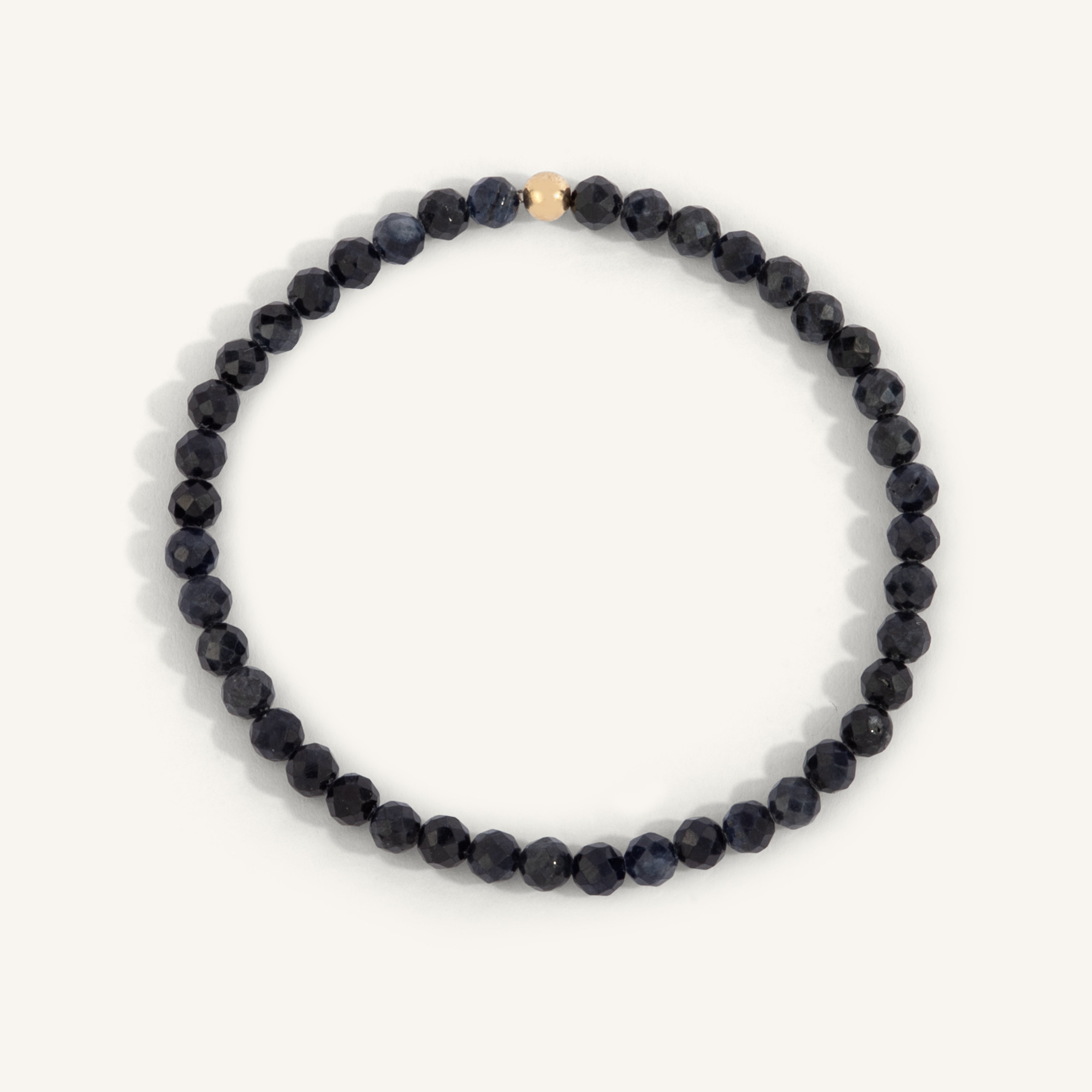 Sapphire September Birthstone Bead Bracelet - 4MM