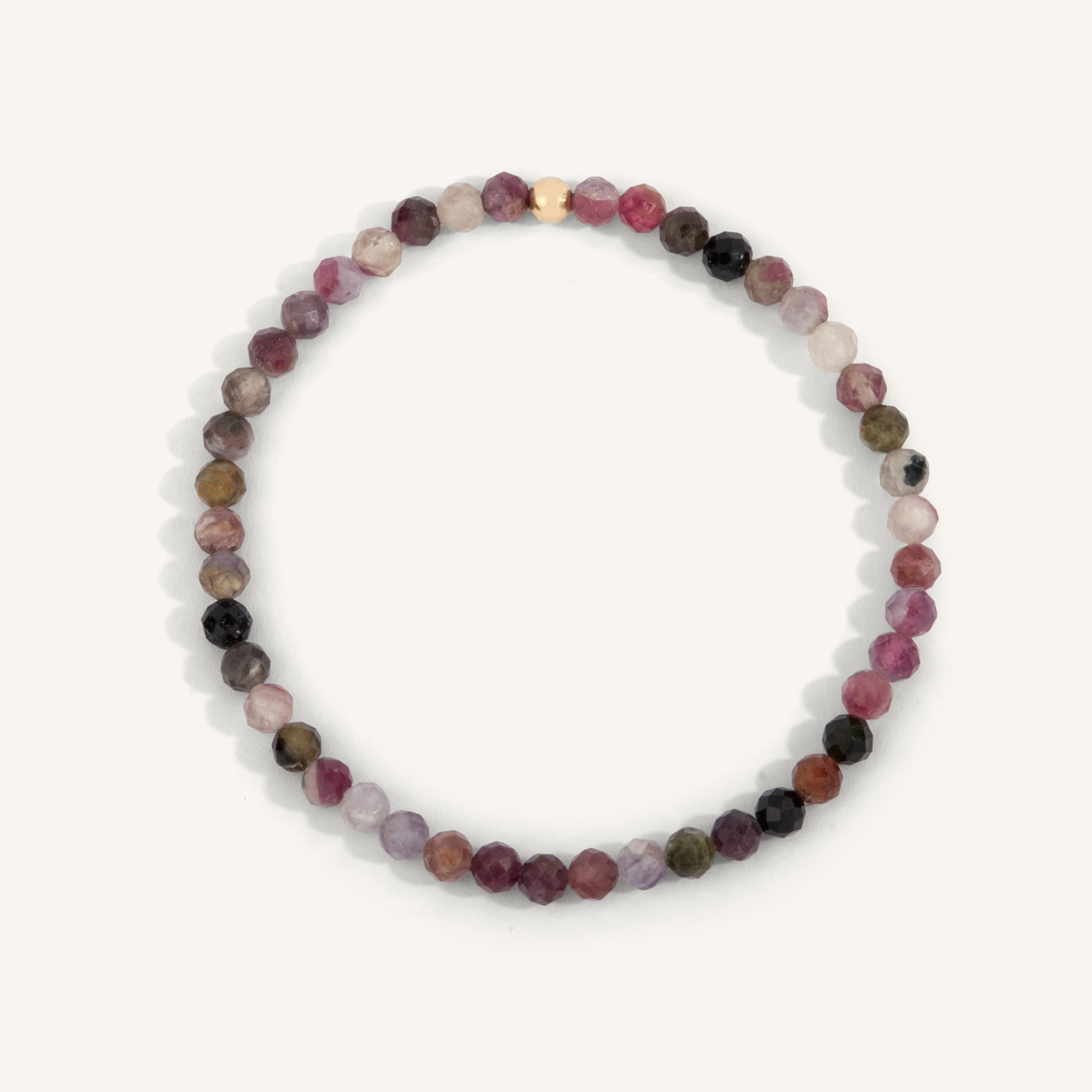Tourmaline October Birthstone Bead Bracelet - 4MM