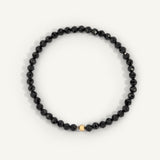 Black Spinel Bead Bracelet - 4MM