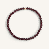 Garnet January Birthstone Bead Bracelet - 4MM