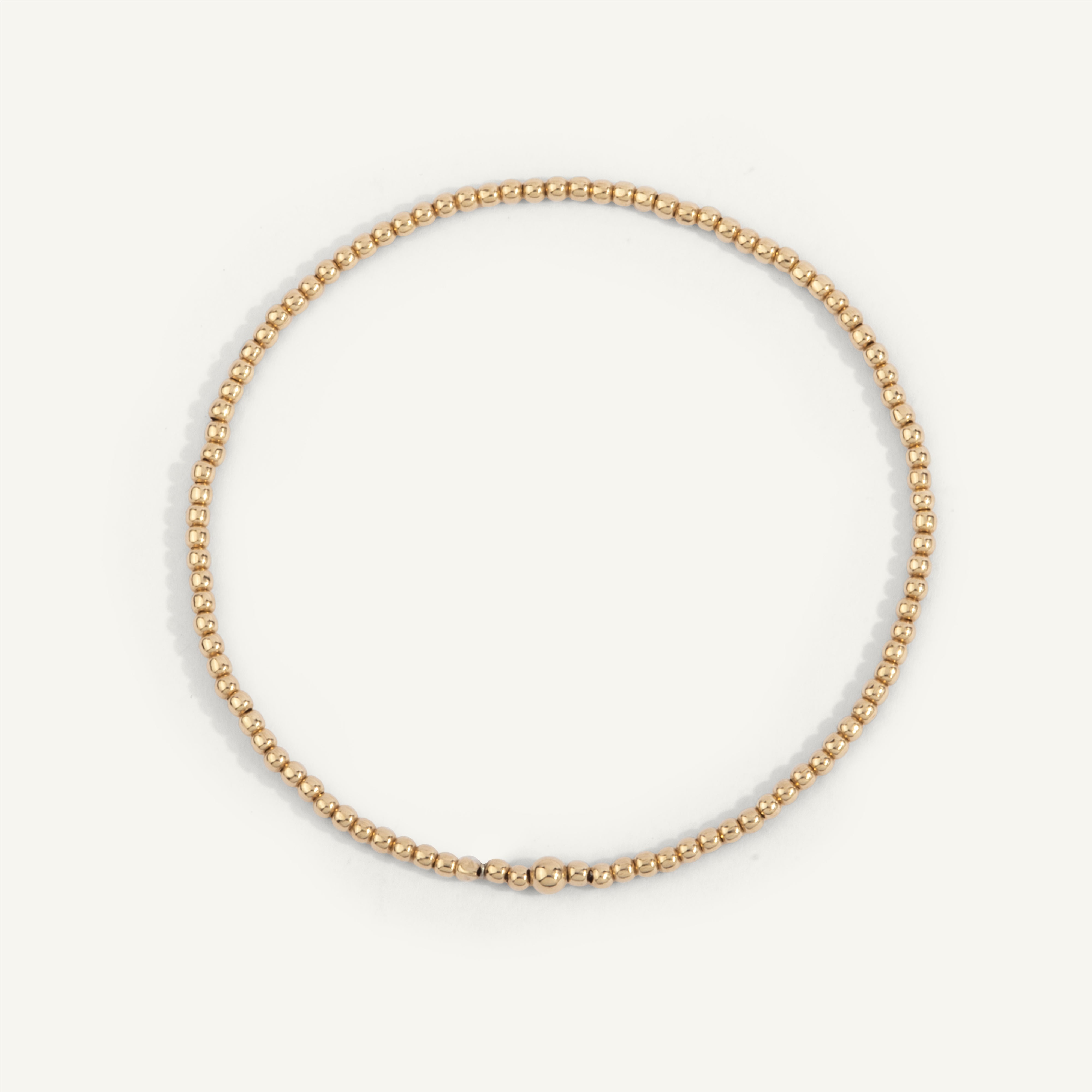 14kt Gold Filled Shine Bright Bead Bracelet - 2MM