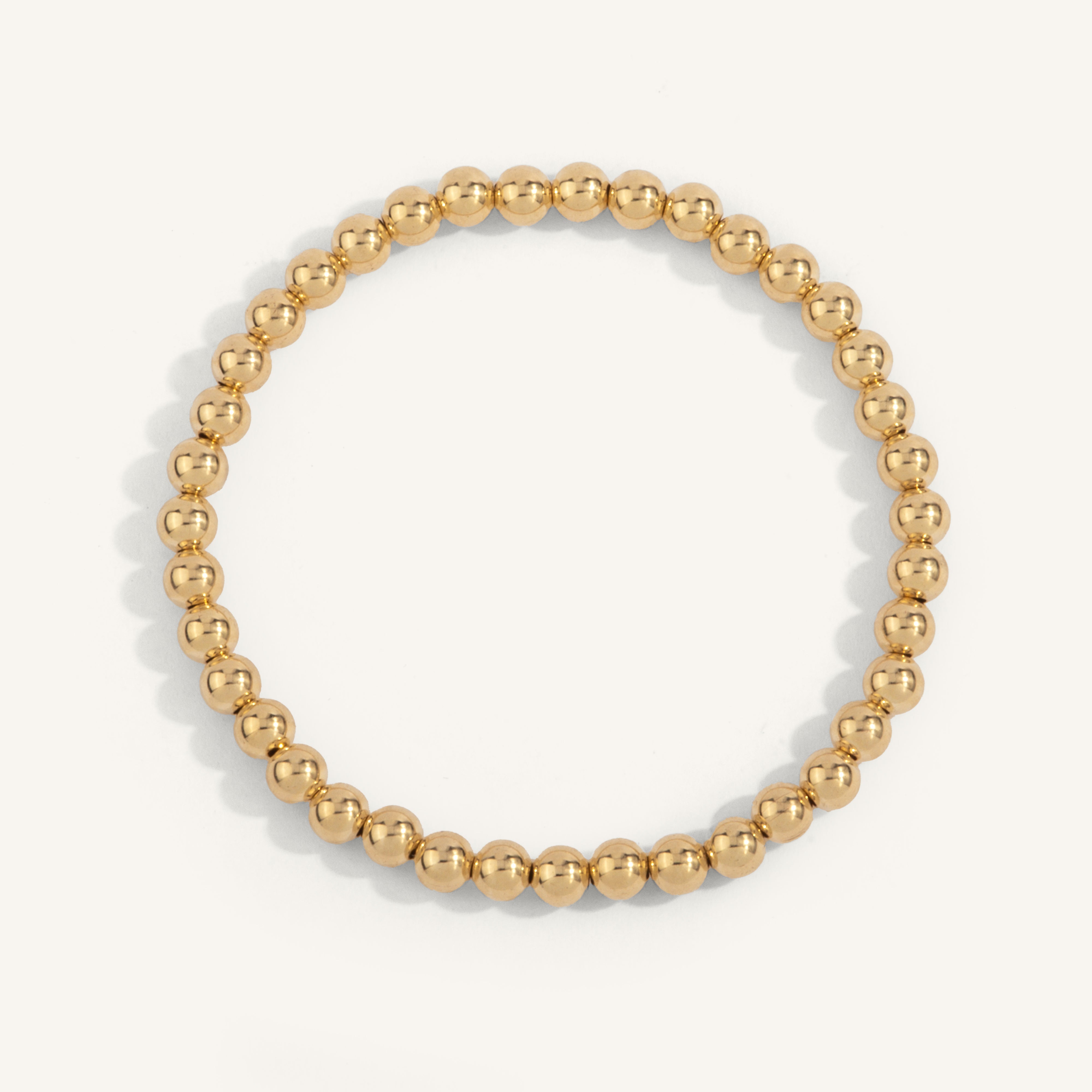 14kt Gold Filled Shine Bright Bead Bracelet - 5MM