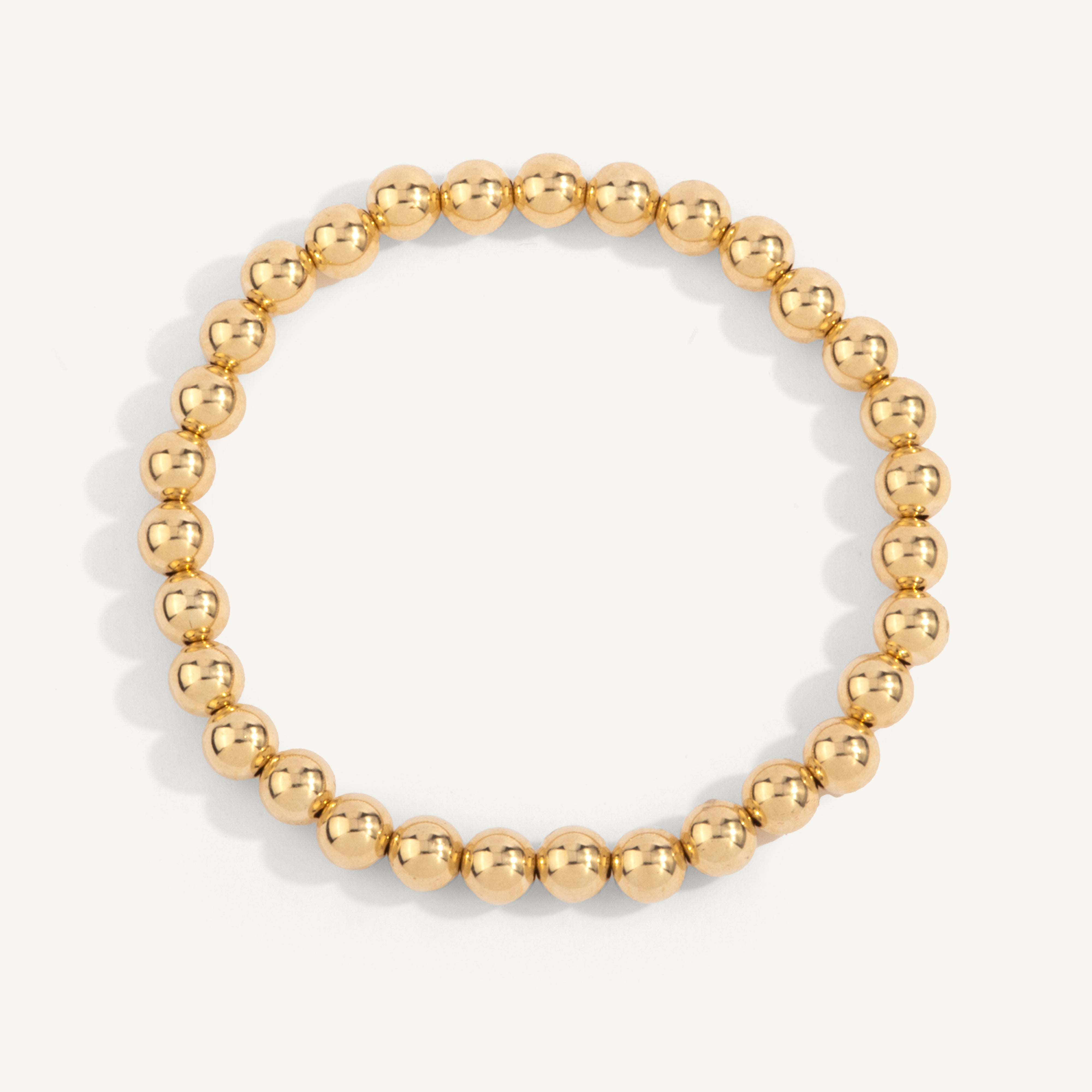 14kt Gold Filled Shine Bright Bead Bracelet - 6MM