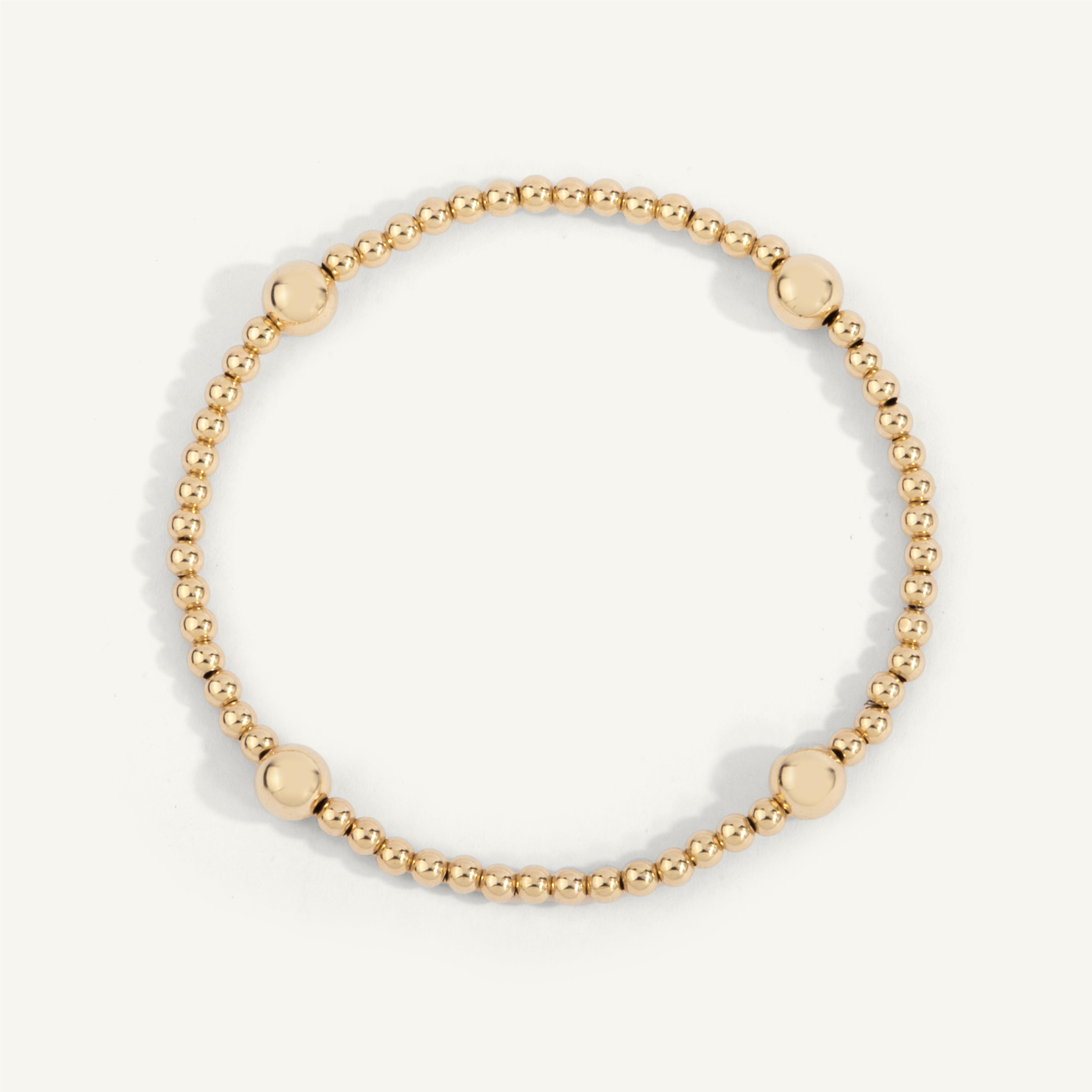 14kt Gold Filled Shine Bright Remix Bead Bracelet - 3MM & 6MM