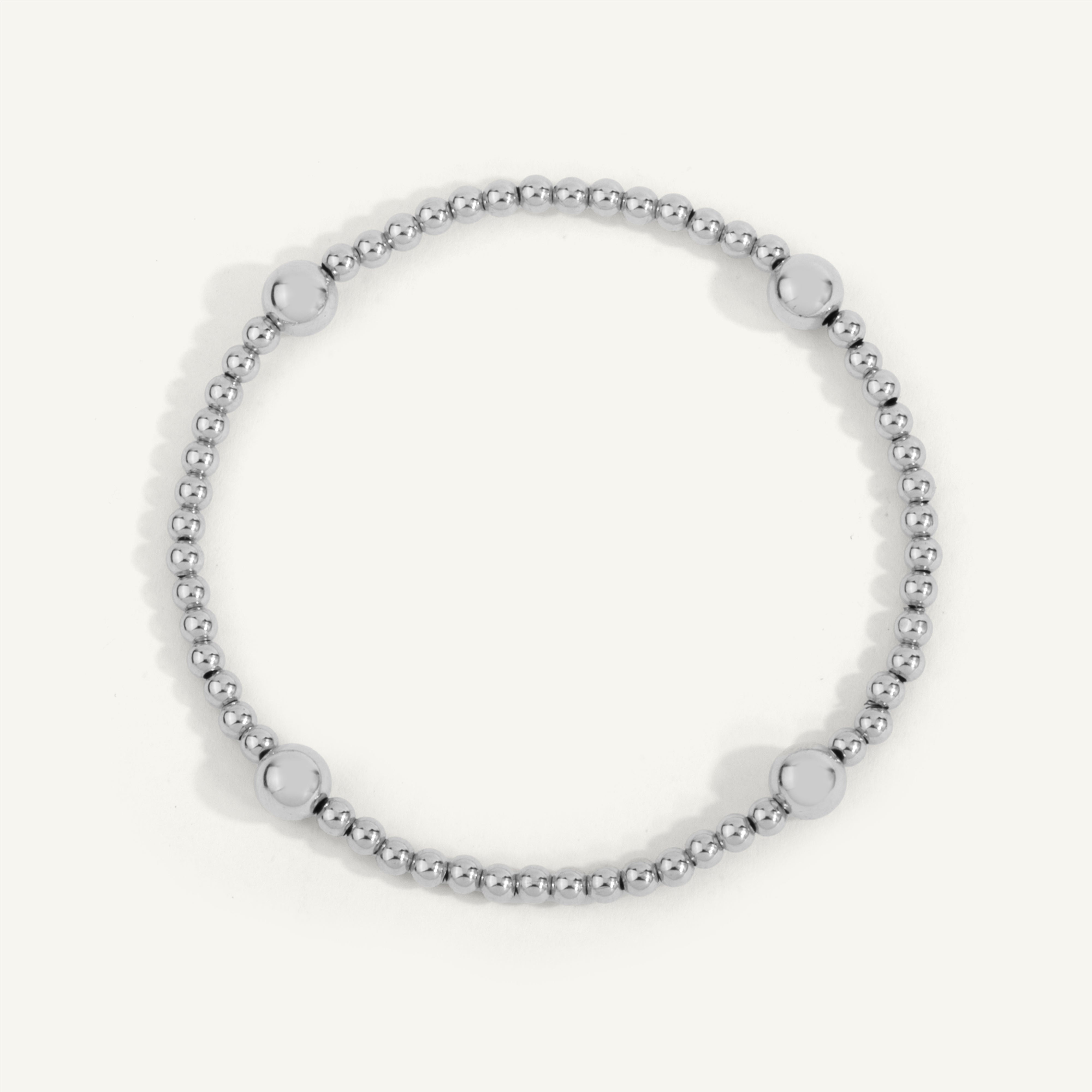 Sterling Silver Shine Bright Remix Bead Bracelet - 3MM & 6MM