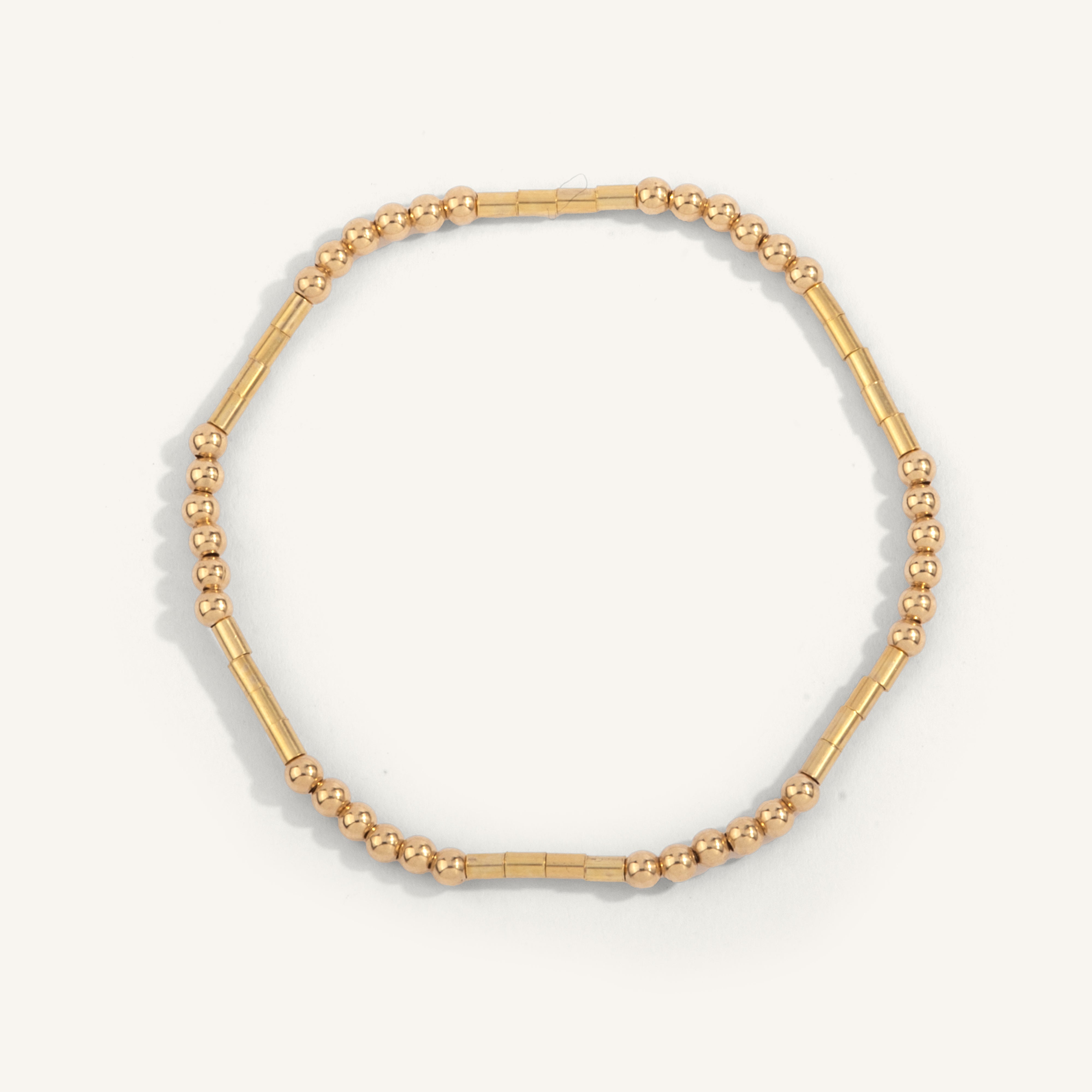 14kt Gold Filled Tube Shine Bright Remix Bead Bracelet - 3MM