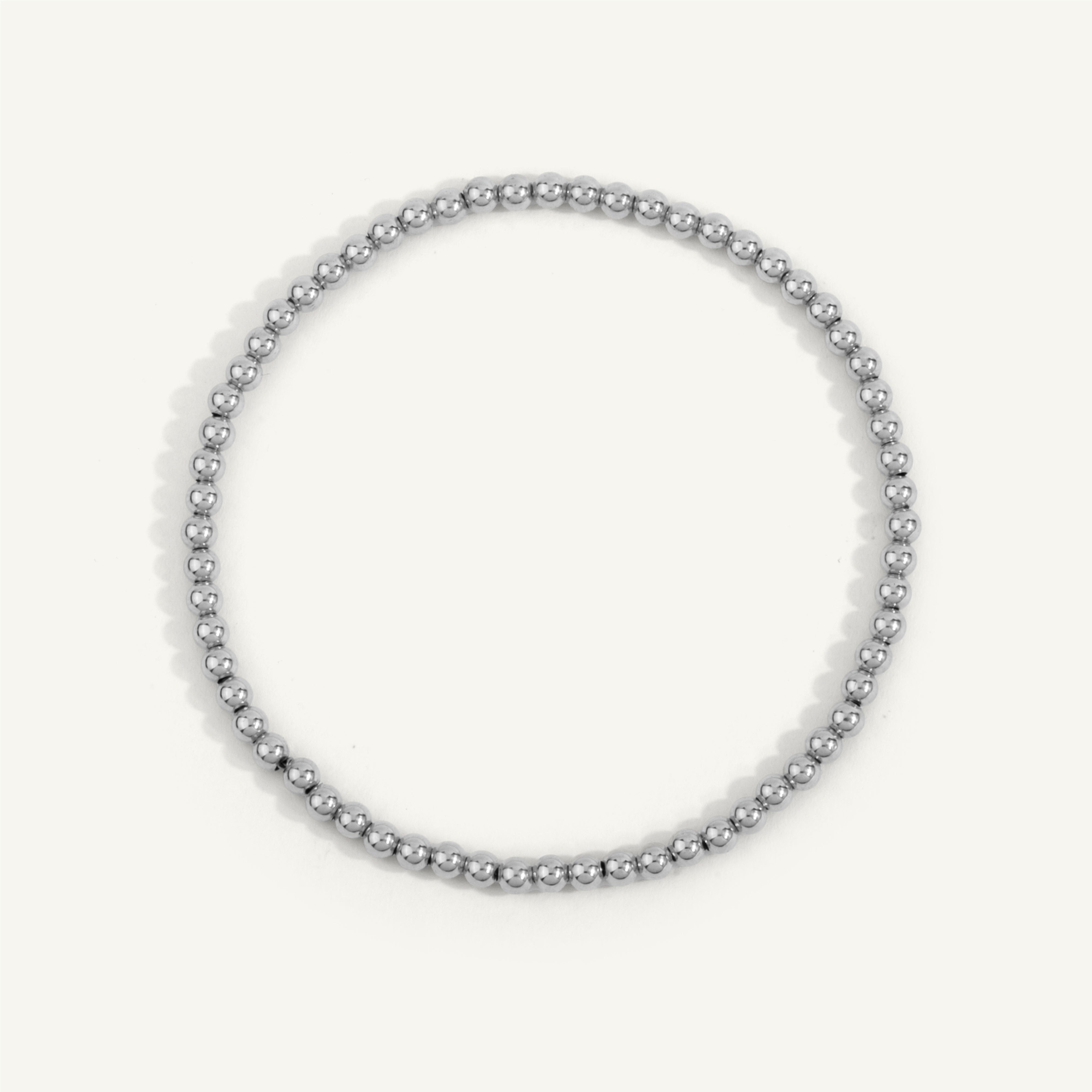 Sterling Silver Shine Bright Bead Bracelet - 3MM