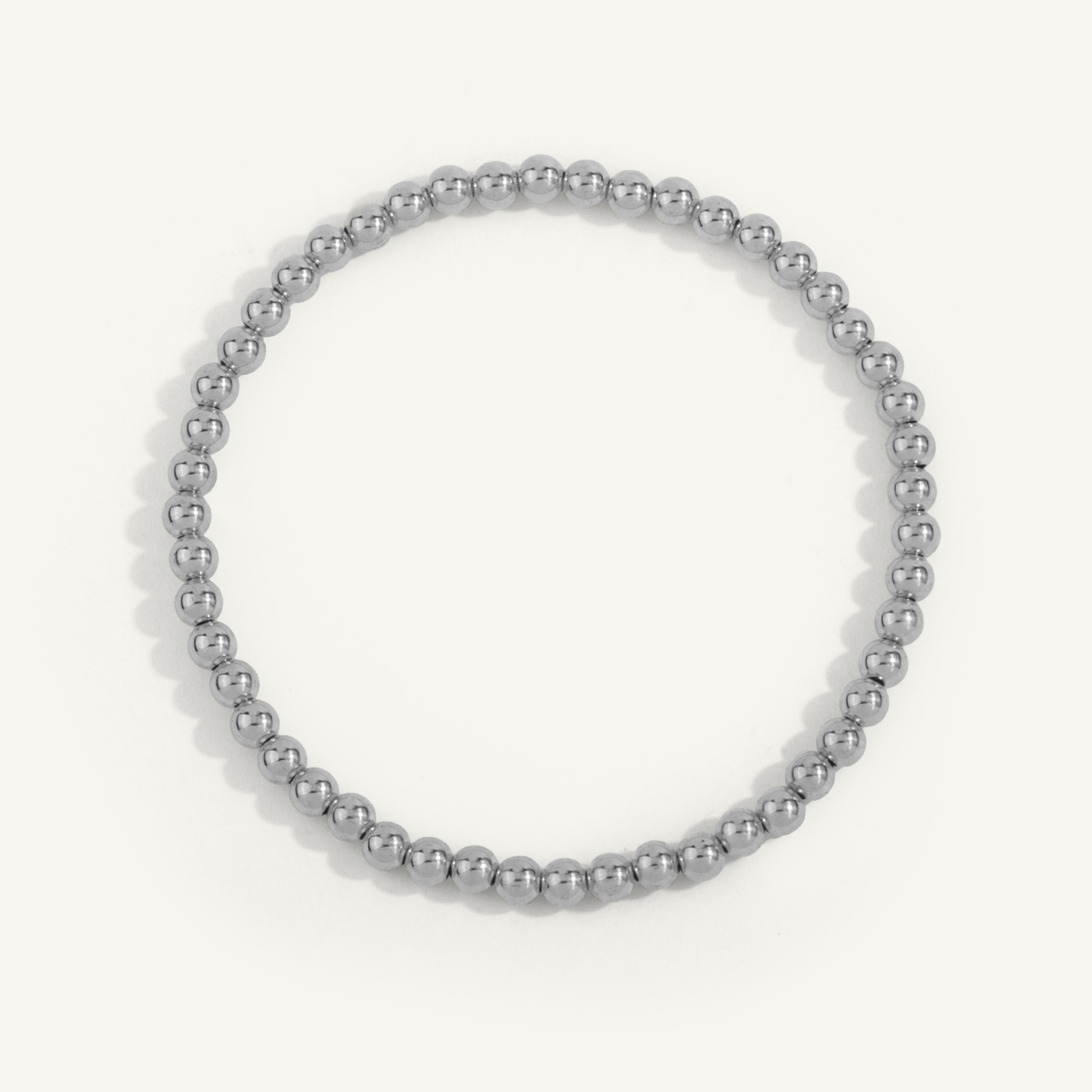 Sterling Silver Shine Bright Bead Bracelet - 4MM