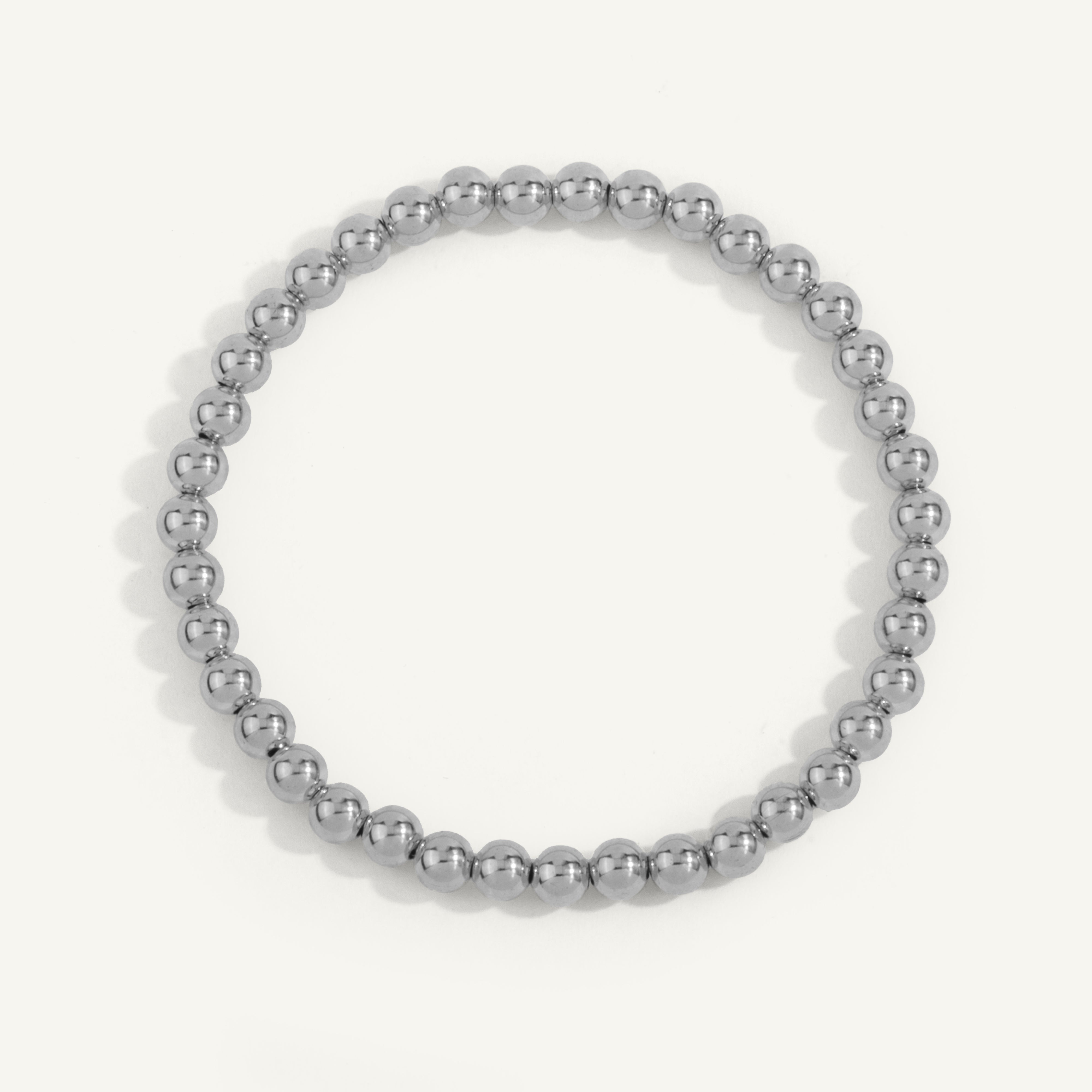 Sterling Silver Shine Bright Bead Bracelet - 5MM