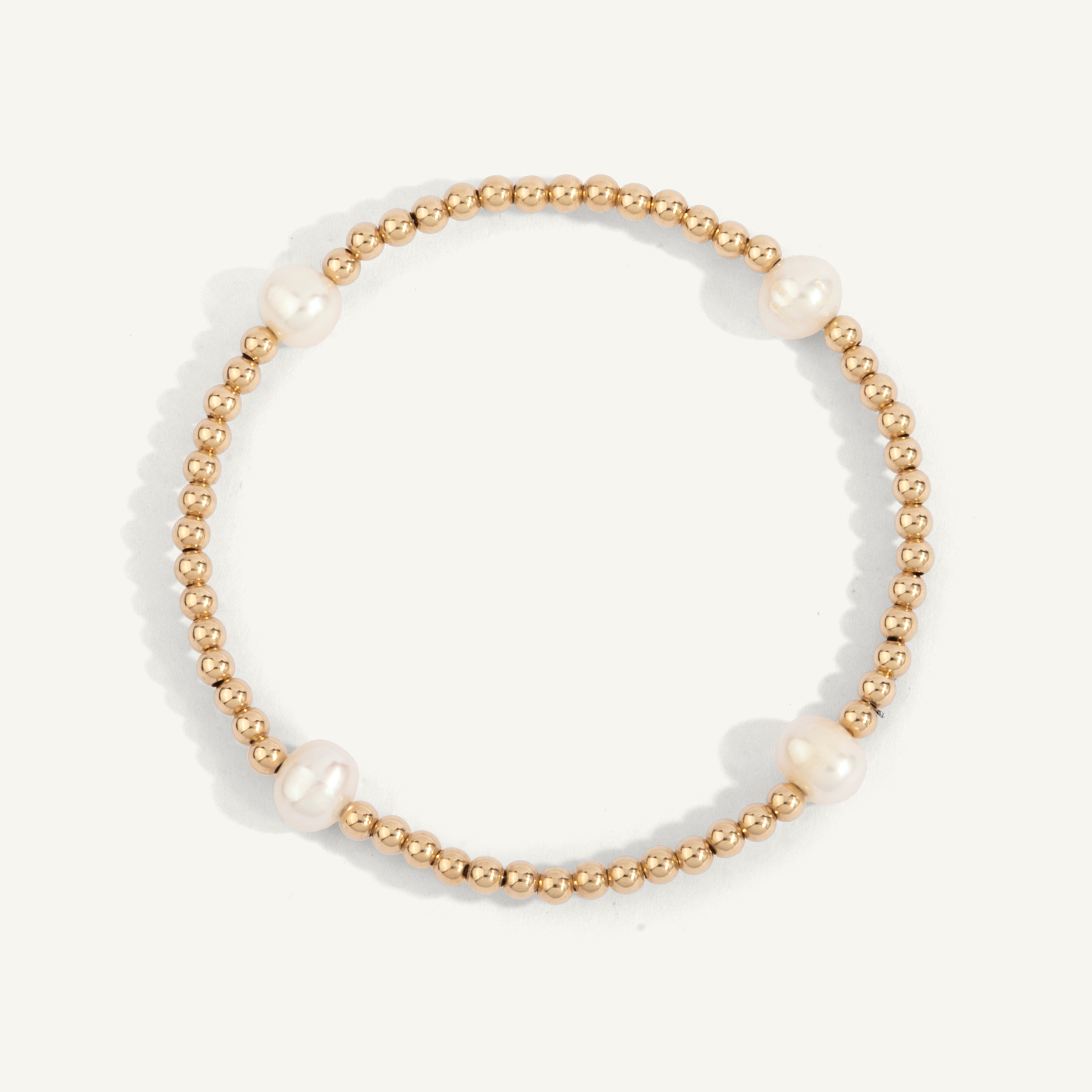 Pearl & 14kt Gold Filled Shine Bright Remix Bead Bracelet - 3MM