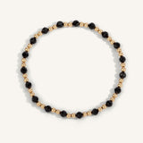 14kt Gold Filled with Black Spinel Shine Bright Remix Bead Bracelet - 4MM
