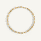 14kt Gold Filled & Sterling Silver Shine Bright Two Tone Bead Bracelet - 3MM & 4MM