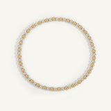 14kt Gold Filled & Sterling Silver Shine Bright Two Tone Bead Bracelet - 3MM