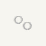 Sterling Silver Bead 8MM Hoop Earrings