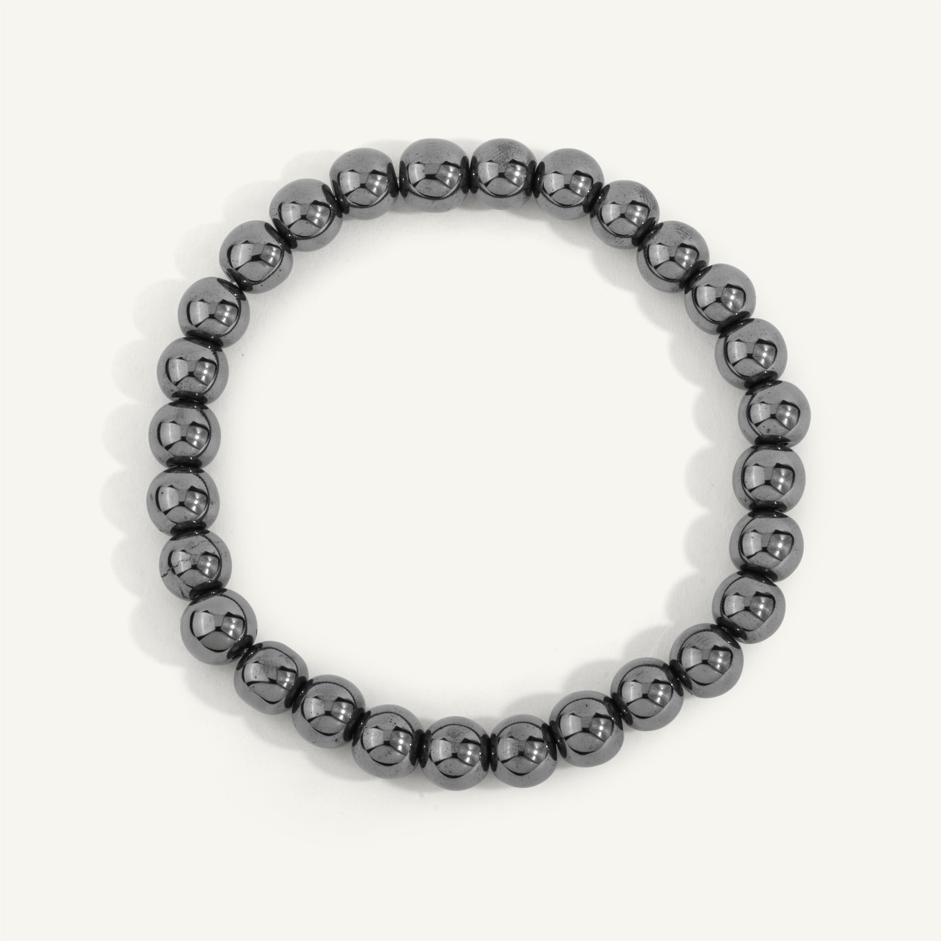 Hematite Mens Bead Bracelet - 8MM 