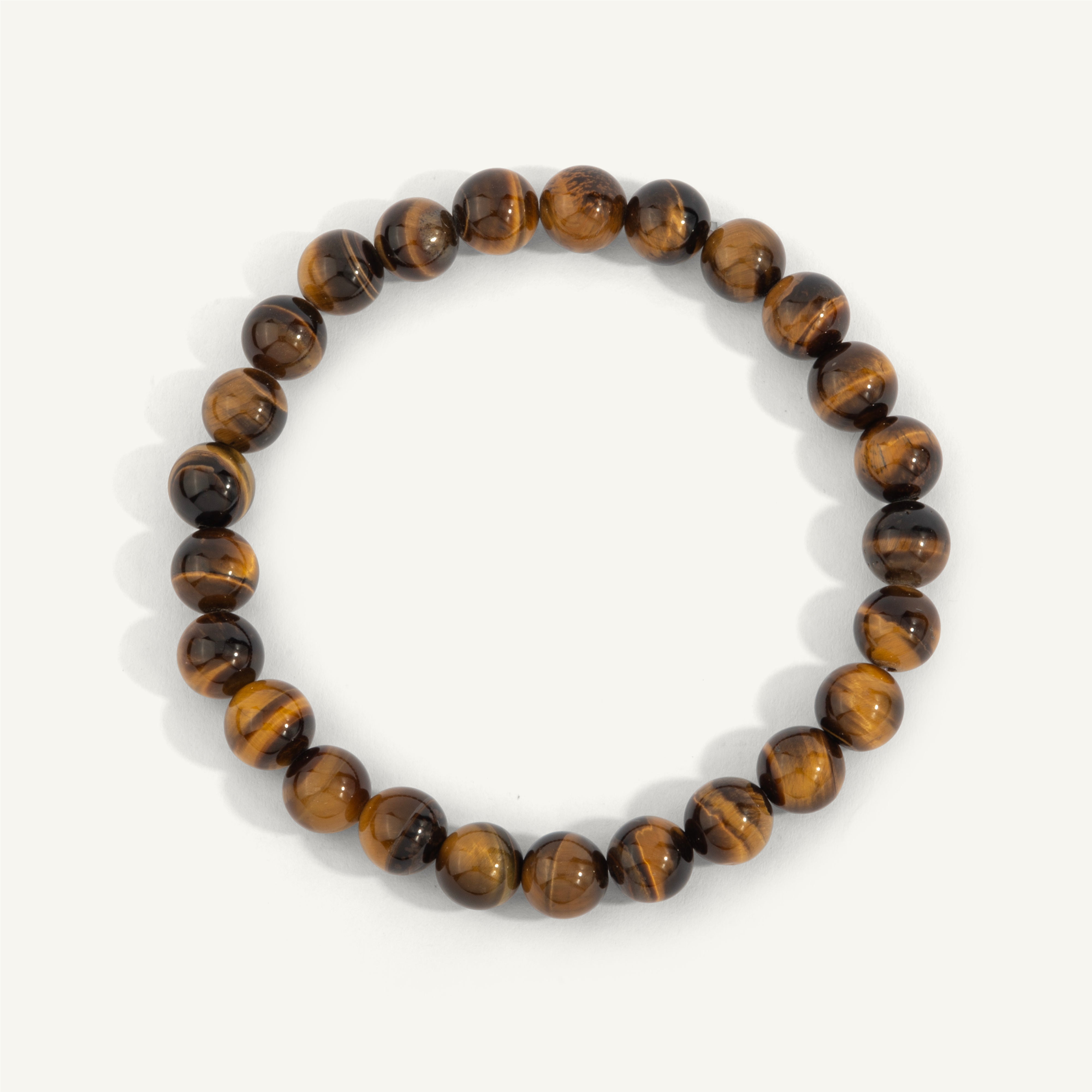 Tiger Eye Mens Bead Bracelet - 8MM