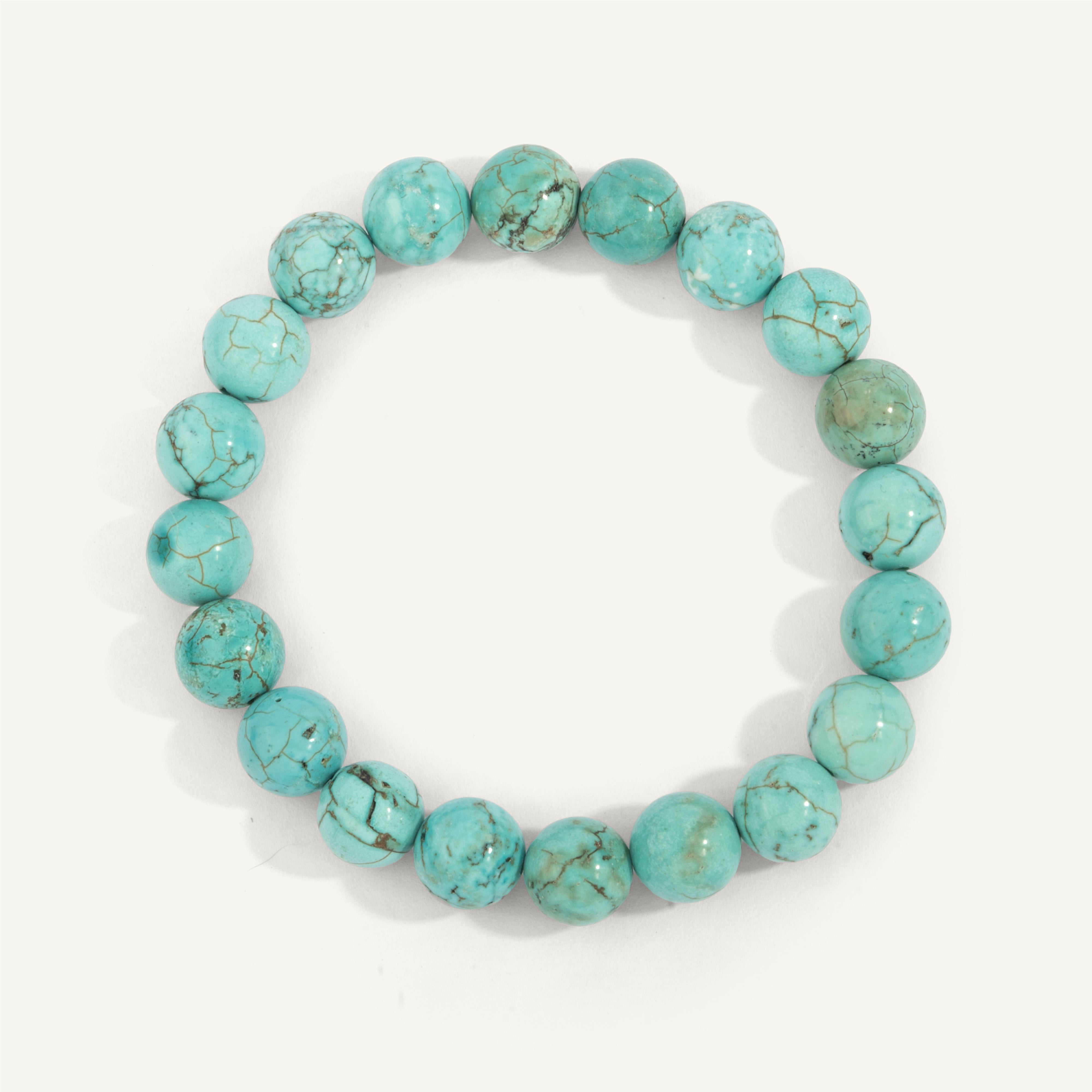 Blue Howlite Mens Bead Bracelet - 10MM