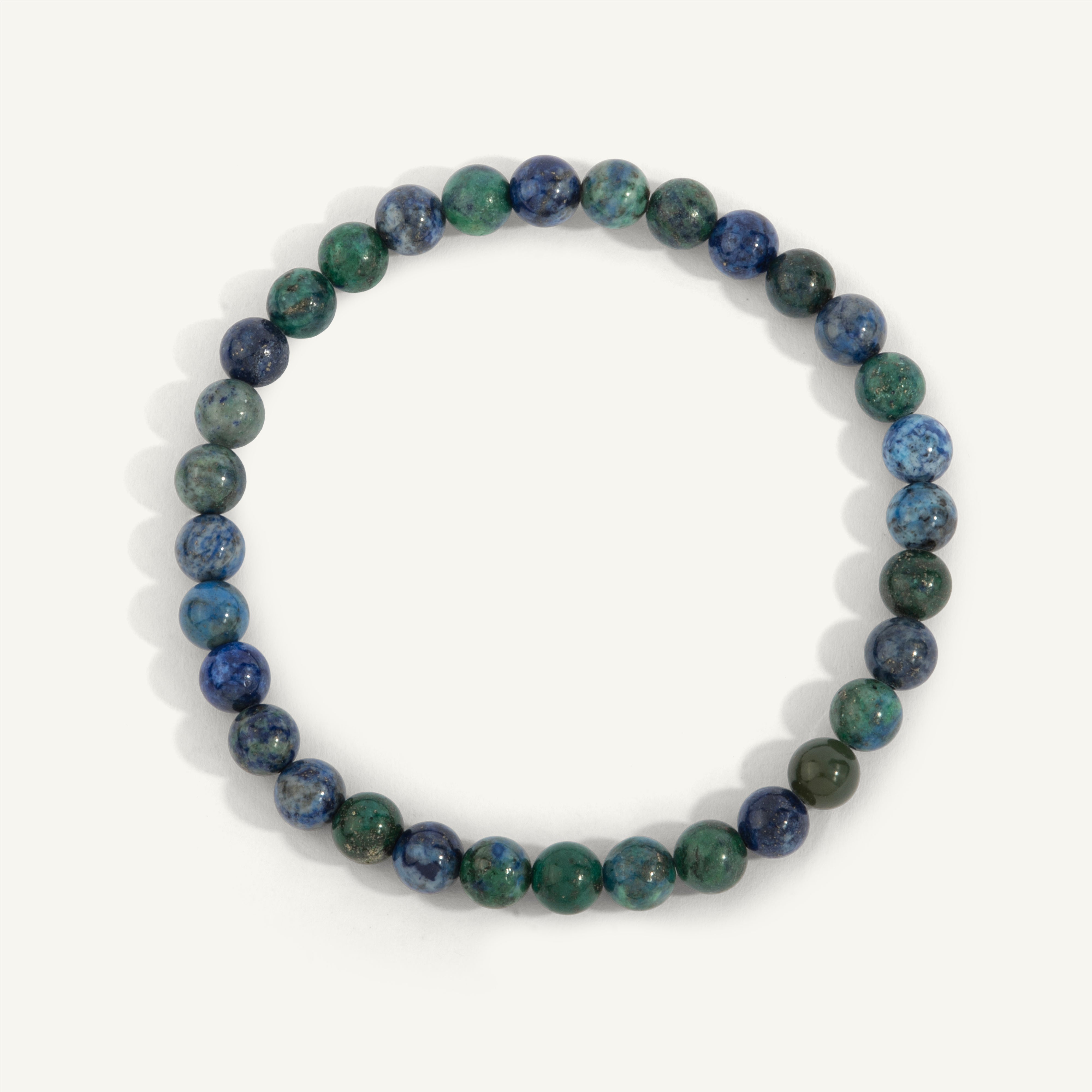 Chrysocolla Mens Bead Bracelet - 6MM