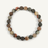 Marine Jasper Mens Bead Bracelet - 8MM