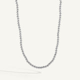 Sterling Silver Shine Bright Bead Necklace 15-18" - 3MM