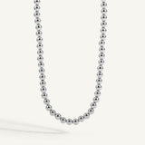Sterling Silver Shine Bright Bead Necklace 15-18" - 5MM