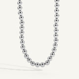 Sterling Silver Shine Bright Bead Necklace 15-18" - 8MM